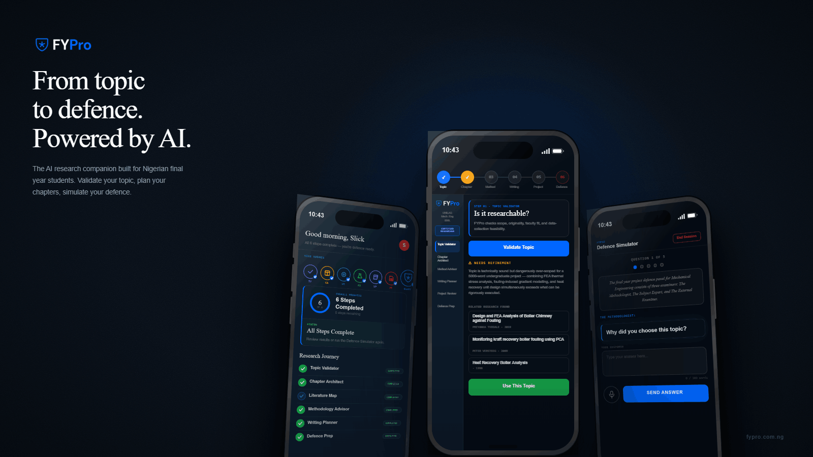 FYPro — from topic to defence, powered by AI